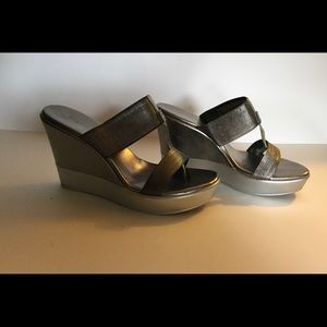 BCB Generation Silver Wedge Sandals